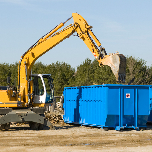 are there any restrictions on where a residential dumpster can be placed in Merrill MI